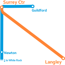 SkyTrain and BRT map