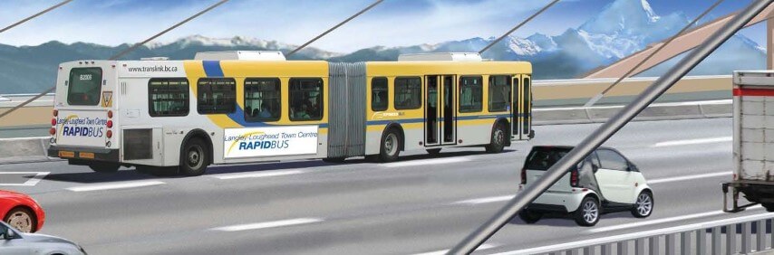 Making use of the Highway 1 RapidBus from Surrey Central or Lougheed Town Centre will be as fast as using a light rail transit line down Fraser Highway. Both choices from Surrey Central Station will take about 30 minutes; on a direct route, the RapidBus would actually have the advantage by a few minutes.