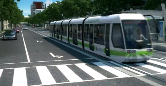 [Concept] At-grade Light Rail Transit on 104th Avenue. It might loook good in this concept, but the reality is that such an implementation will cause so many problems.