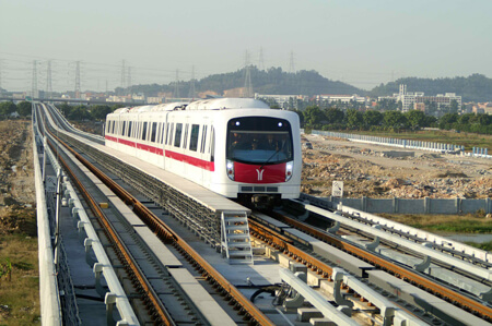 Linear Motor train in Guangzhou, China