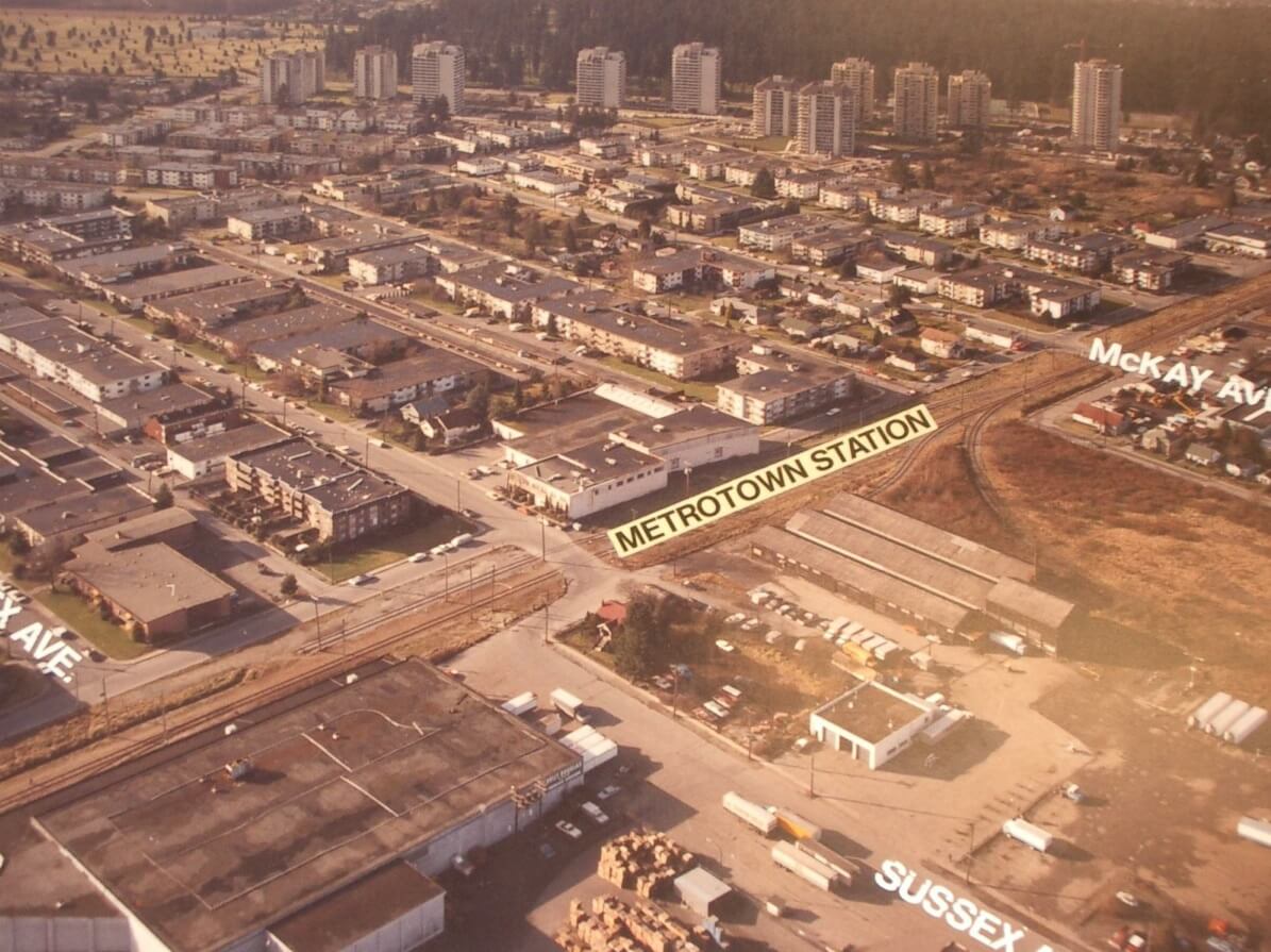 "Metrotown Station" in the early 1980s.