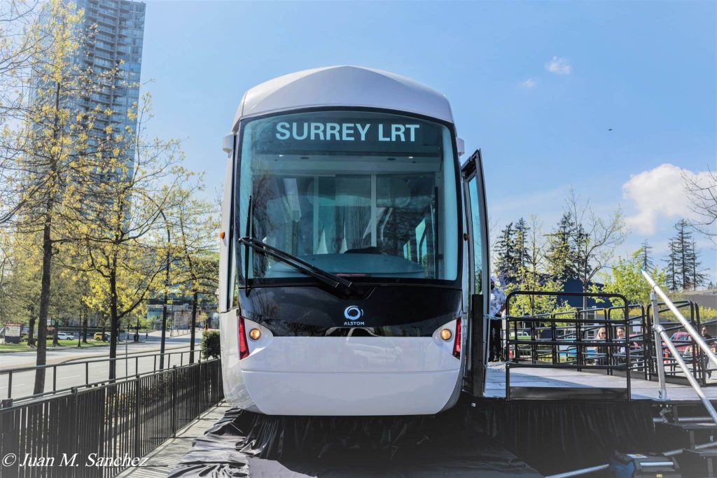 Surrey LRT vehicle mockup