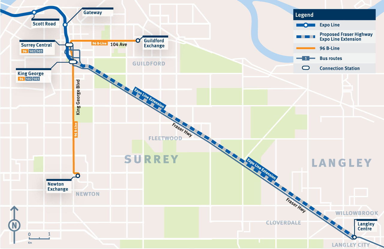 Surrey-Langley SkyTrain highly supported in Metro Vancouver region (poll)
