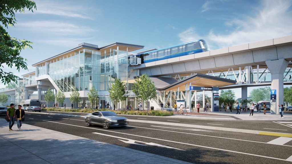 Surrey Langley SkyTrain 152 Street station render