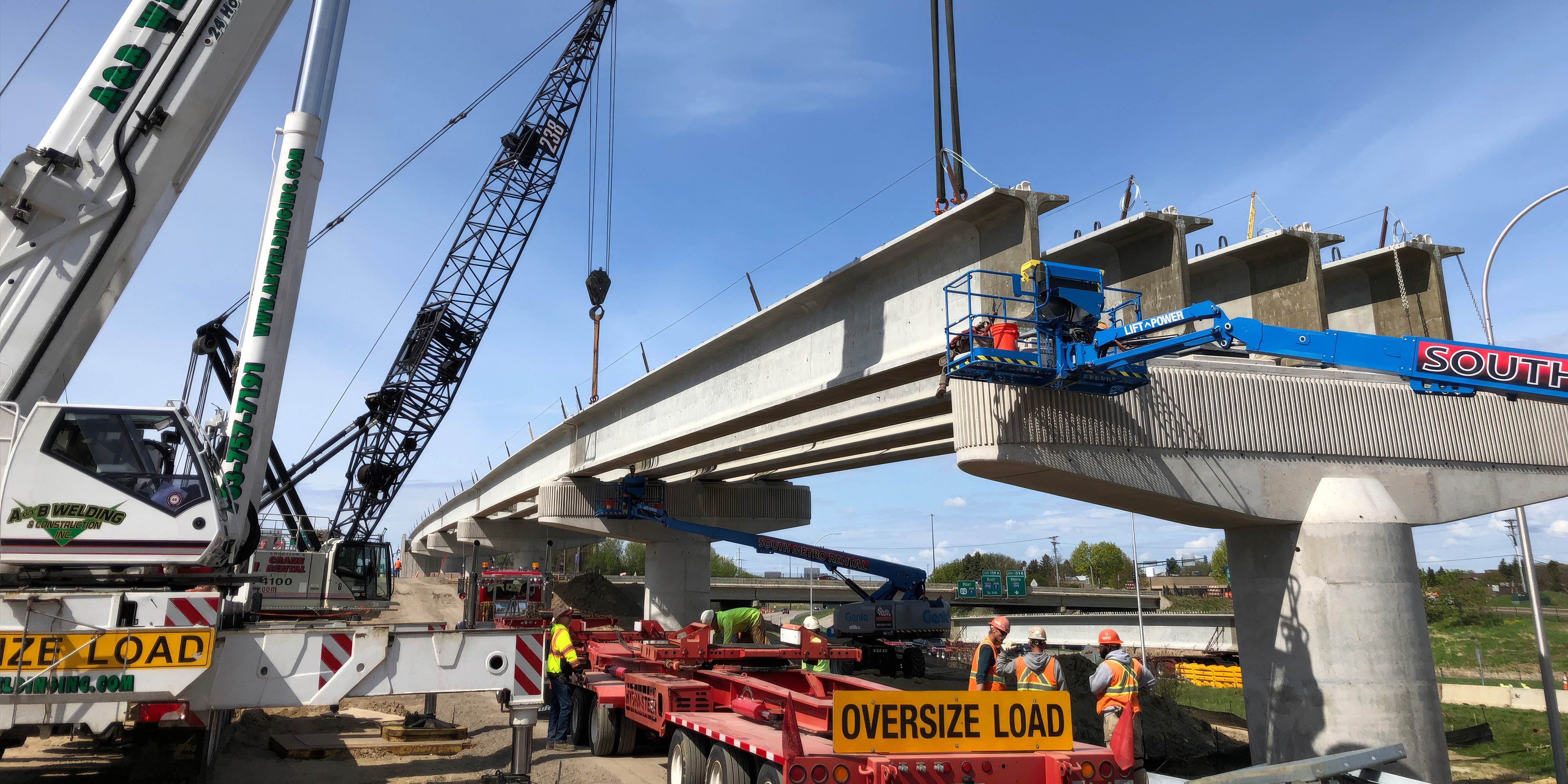 Minneapolis Southwest LRT elevated guideway construction