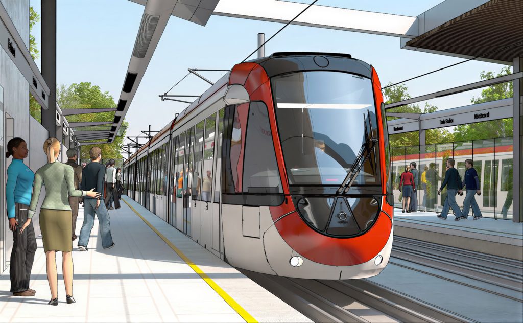 Early concept render of the Ottawa LRT Confederation Line